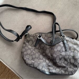 Coach Black and Gray Crossbody Bag